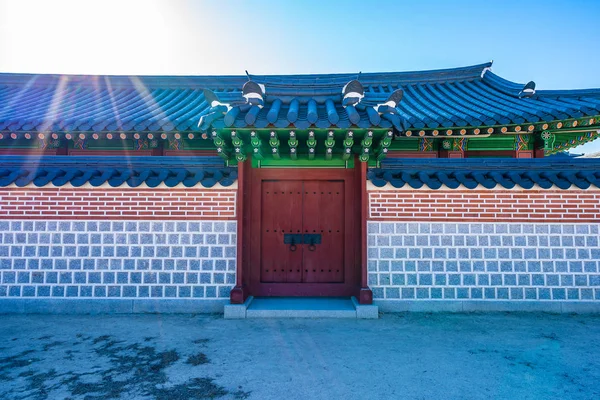 Hermoso Edificio Arquitectura Gyeongbokgung Palacio Seúl Corea Del Sur — Foto de Stock