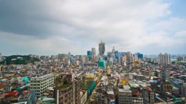 Modern megalopolis Asya şehrinin manzaralı görüntüleri