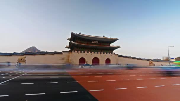 Piękny Budynek Gyeongbokgung Pałacu Seul Korea — Wideo stockowe