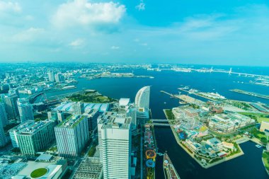 Güzel dış yapı ve Mimarlık Yokohama şehir manzarası Japonya