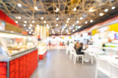 Soyut bulanıklık ve arka plan için departman mağaza alışveriş merkezi food court defocused