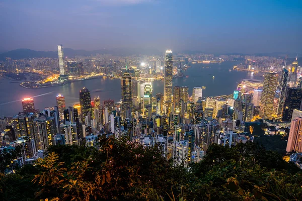 Красива Архітектура Будівлі Зовнішній Міський Пейзаж Горизонту Міста Хонг Конг — стокове фото