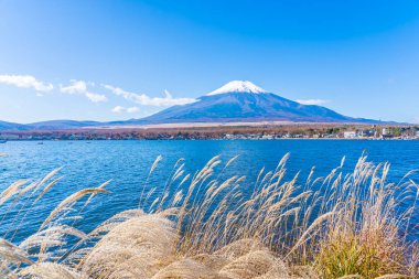 Güzel manzara dağ fuji yamanakako Gölü Japonya çevresinde
