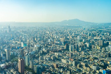 Tayvan Taipei şehir manzarası bina güzel mimari