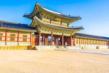 Gyeongbokgung Sarayı Seul Güney Kore'de bina güzel mimari