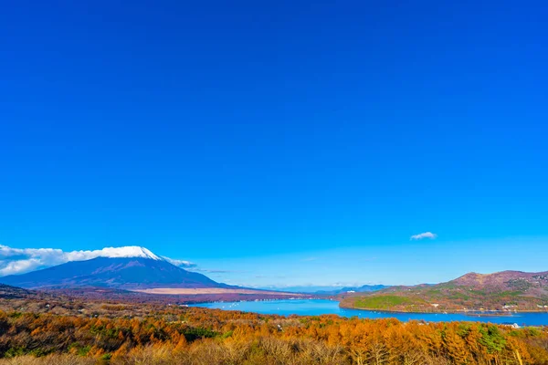Bellissimo Paesaggio Montagna Fuji Yamanakako Lago Yamanaka Nella Stagione Autunnale — Foto Stock