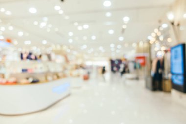 Soyut bulanıklık ve ufuk lüks alışveriş merkezi mağazası iç arka planı için