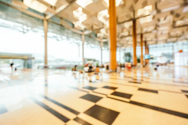 抽象的なぼかし デフォーカスの背景にチャンギ空港ターミナル内部 — ストック写真