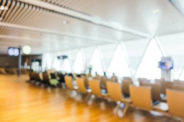 Soyut bulanıklık ve ufuk Havaalanı terminal yolcu taşıma veya iş için arka plan için iç seyahat