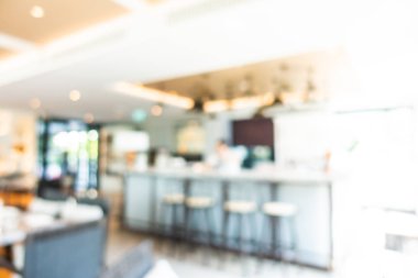 Soyut bulanıklık ve ufuk kafe Cafe ve büfe restoran iç arka planı için