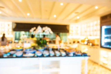 Soyut bulanıklık ve ufuk kafe Cafe ve büfe restoran iç arka planı için