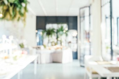 Soyut bulanıklık ve ufuk restoran ve kafe Cafe iç arka planı için
