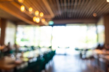 Soyut bulanıklık ve ufuk kafe Cafe ve büfe restoran iç arka planı için