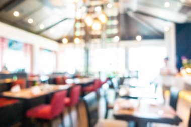 Soyut bulanıklık ve ufuk kafe ve Restoran iç arka planı için