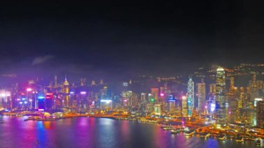 Modern megalopolis Asya şehrinin manzaralı görüntüleri