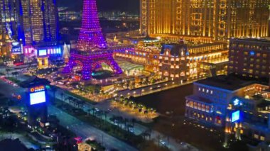 Modern megalopolis Asya şehrinin manzaralı görüntüleri