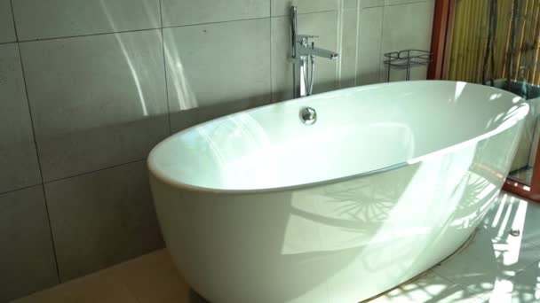 Footage Hotel Bathroom Luxury Resort — Stock Video