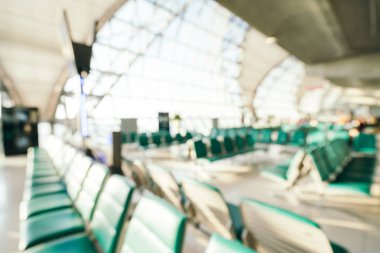 Soyut bulanıklık ve arka plan için Havaalanı terminal iç defocused