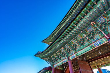 Gyeongbokgung Sarayı Seul Güney Kore'de bina güzel mimari