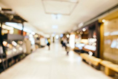 Soyut bulanıklık ve ufuk lüks alışveriş merkezi mağazası iç arka planı için