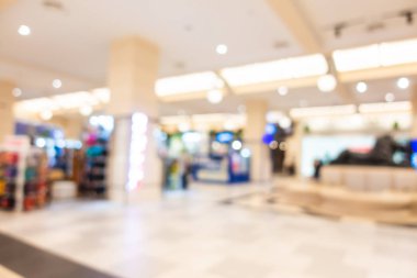 Soyut bulanıklık ve alışveriş merkezi ve alışveriş arka plan için perakende iç defocused