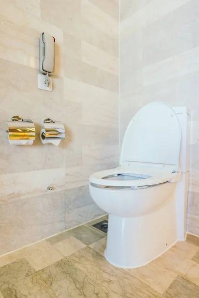 Branco tigela assento WC — Fotografia de Stock