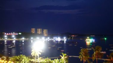 güzel Pattaya şehir, Tayland doğal zaman atlamalı görüntüleri