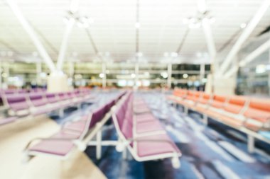 Soyut bulanıklık ve ufuk Havaalanı terminal iç