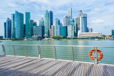 Singapur, 21 Ocak 2019: skyscra bina güzel mimari