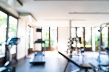 Spor salonu iç soyut bulanıklık fitness ekipmanları