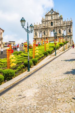 Çin, Makao - 6 Eylül 2018 - güzel eski mimari bui