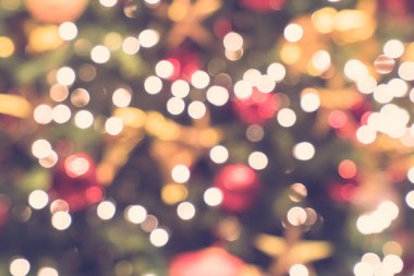 Soyut bulanıklık ve ufuk bokeh Noel ışık