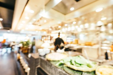 Otel restoranında yemek kahvaltı büfesi bulanıklık