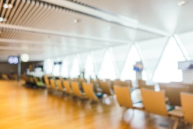 Soyut bulanıklık ve Havaalanı terminal yolcu için trans defocused