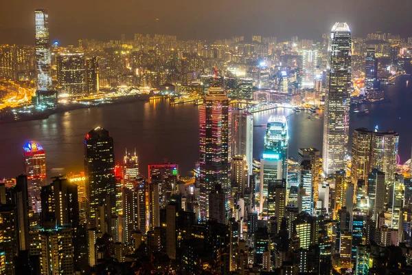 Bella architettura edificio esterno paesaggio urbano di Hong Kong — Foto Stock
