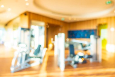 Soyut Blur ve spor salonu iç fitness ekipmanları bulanıklaştırma