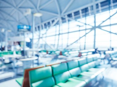 Soyut bulanıklık ve ufuk Havaalanı terminal iç