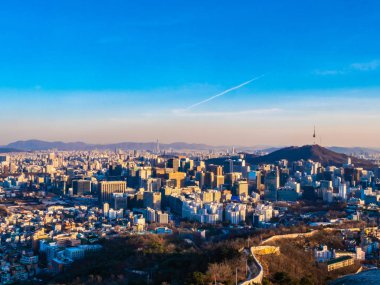 Bina Cityscape Seoul City güzel mimari