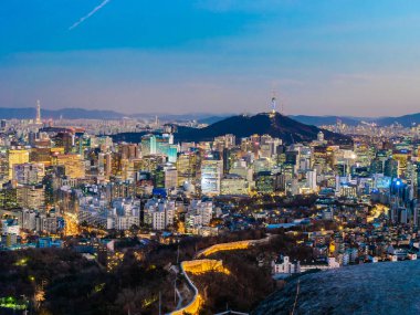 Bina Cityscape Seoul City güzel mimari