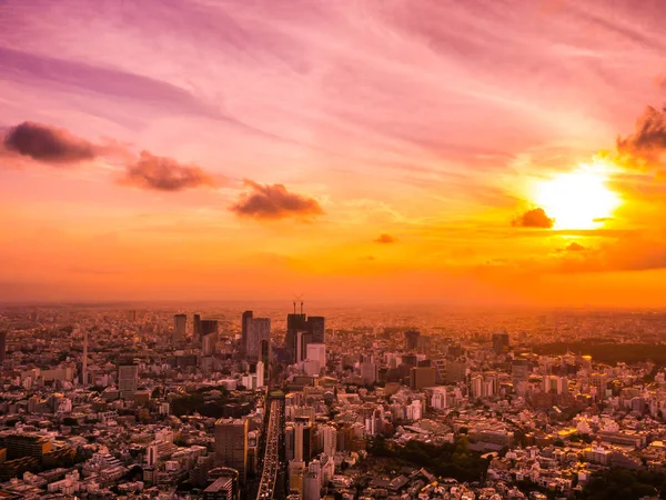 Schöne Luftaufnahme der Architektur und Gebäude rund um Tokio — Stockfoto