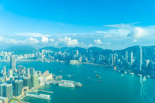 Beautiful architecture building exterior cityscape of hong kong — Stock Photo, Image