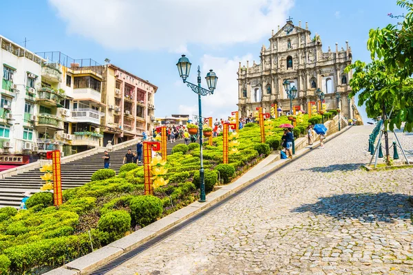 China, Macau - 6 de setembro de 2018 - Bela arquitetura antiga bui — Fotografia de Stock