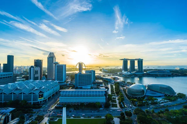 Прекрасної архітектури будівлі зовнішніх cityscape в Сінгапурі — стокове фото