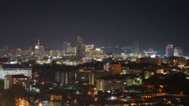 Modern megalopolis Asya şehrinin manzaralı görüntüleri