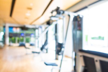 Soyut Blur ve spor salonu iç fitness ekipmanları bulanıklaştırma