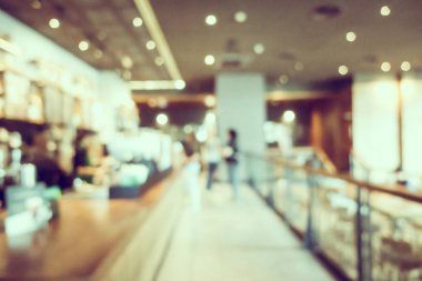 Soyut bulanıklık ve defocused açık büfe restoran ve kahve dükkanı CA