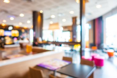 Soyut bulanıklaştırma ve hızlı yemek restoran ve kahve dükkanı c