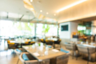 Soyut bulanıklık ve defocused açık büfe restoran ve kahve dükkanı CA