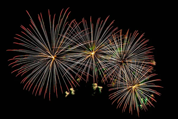 Fundo de exibição de fogos de artifício para aniversário de celebração — Fotografia de Stock