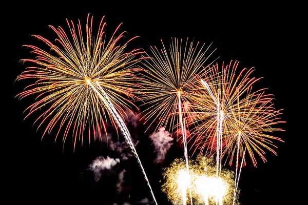 Tűzijáték háttér az ünnepi évforduló alkalmából — Stock Fotó